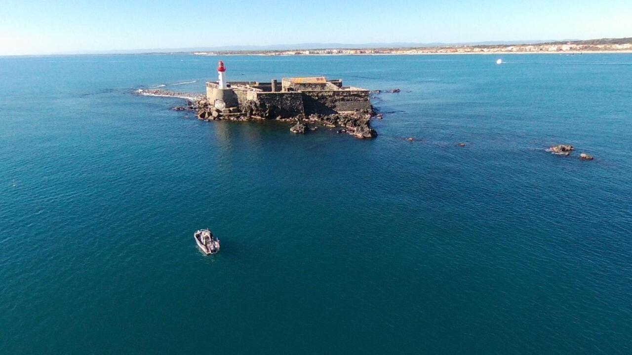 Appartement Vue Exceptionnelle Sur La Mer, Piscine, Parking Prive - Sur L'Ile Des Pecheurs Agde Esterno foto